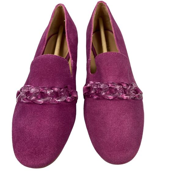 Violet & Red Simone Womens Slip on Purple Leather Loafer Size 6.5 - Picture 5 of 7